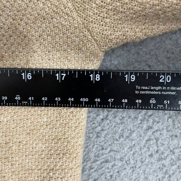 Vintage 60s Challenger Sweater Men S Tan Leather Trim Knit Full Zip - Picture 8 of 10